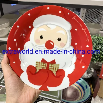 Conjuntos de talheres de porcelana de cerâmica europeia para jantar de Natal