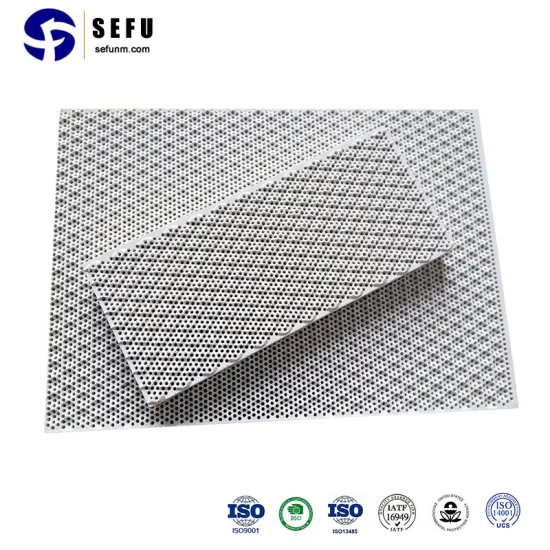 Sefu Ceramic Honeycomb China Ceramic Catalytic Substrate Supplier Personalizado Infrared Honeycomb Honeycomb Burner Plate for Gas Fogão