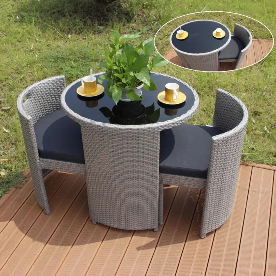 Mesa de centro e cadeiras para conversação Conjuntos de móveis para sofá de vime Rattan Jardim ao ar livre Bistrô Pátio Conjunto à venda