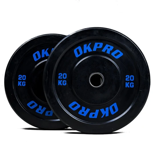 Equipamento de ginástica com logotipo personalizado Produtos esportivos Fitness Barbell Peso Powerlifting Placas de peso de borracha